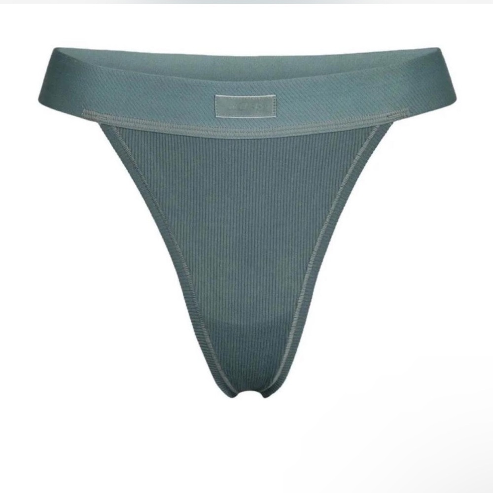 SKIMS Cotton Ribbed Thong